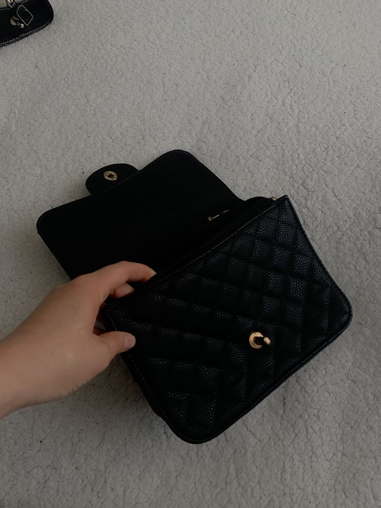 torebka czarna pikowana chanel inspo vintage