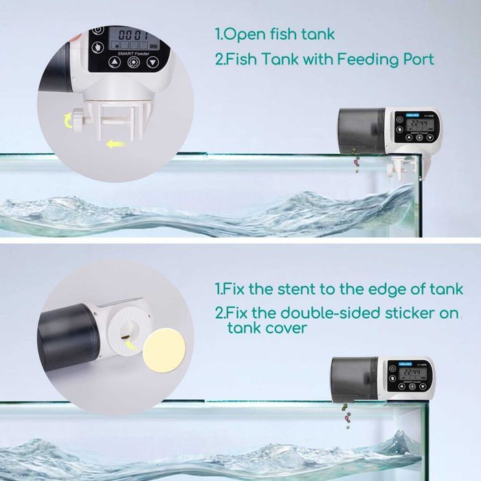 Alimentador automático para aquários, dispensador de comida peixes