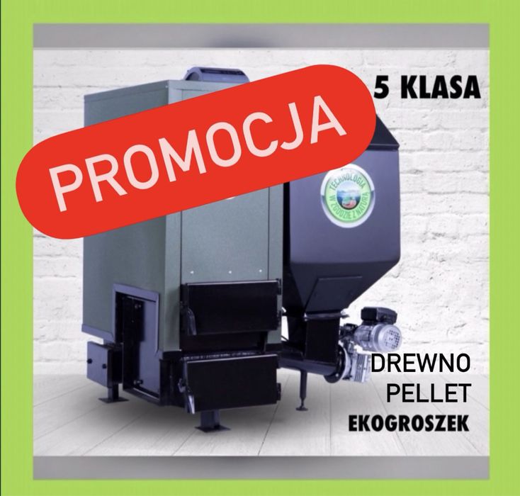 Piec kocioł 120 kW ekogroszek pellet drewno PROMOCJA