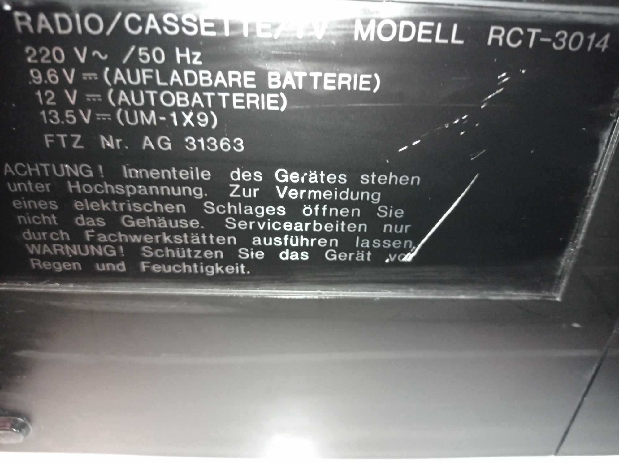 TV-Radio-Cassette ISP RCT-3014 Zabytek Sprawne