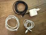 Ładowarka i trzy kable iphone usb c/lighting  a-lighting