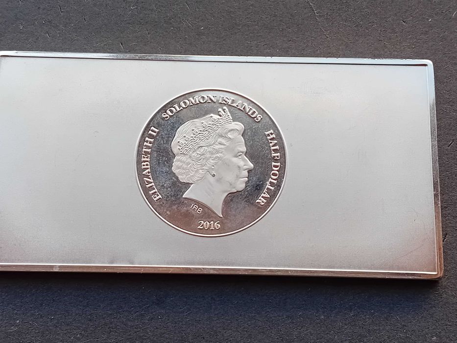 1/2 Dólar 2016, prata 999, 59,78grs. A última  Ceia/Leonardo da Vinci,