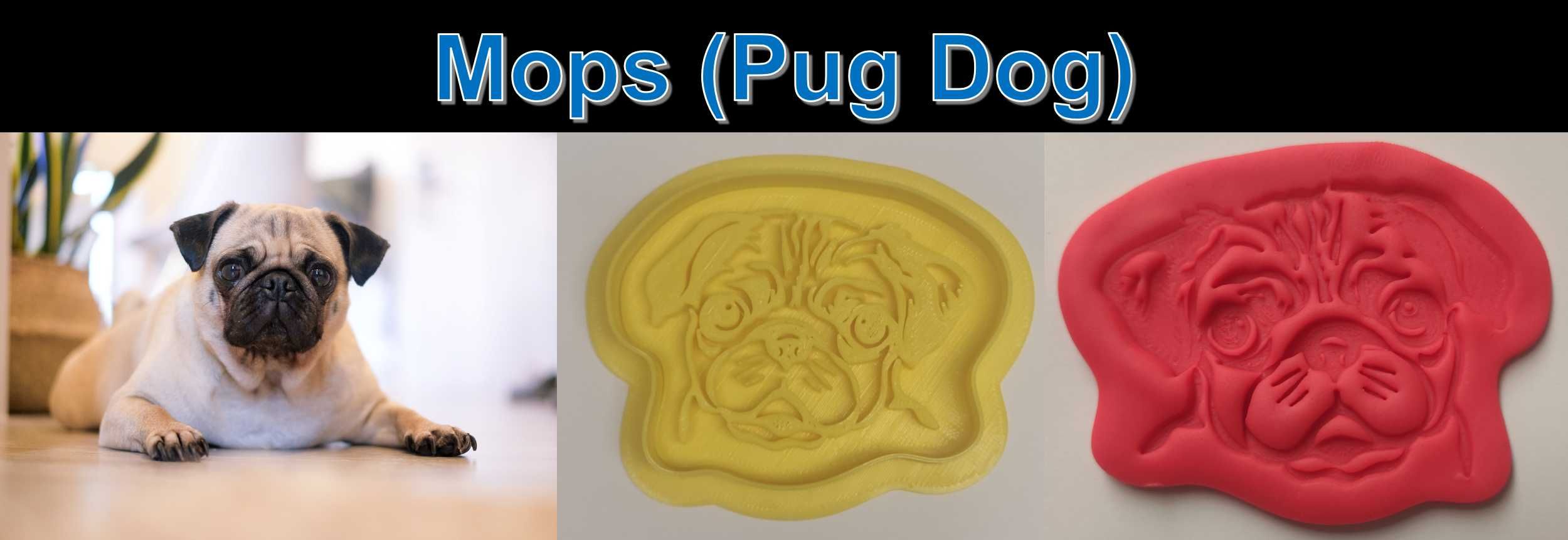 Foremka 3D w kształcie Mops (Pug Dog)