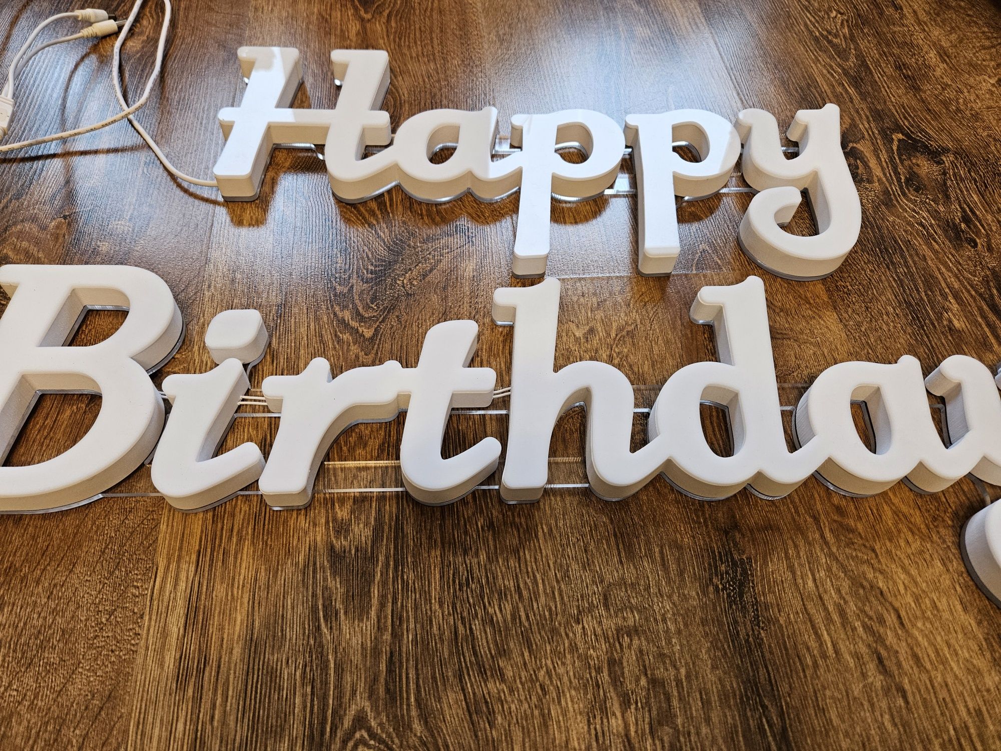 Napis Led happy birthday