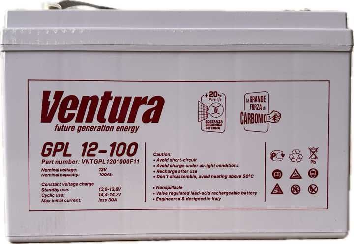 акумулятор гелевий ventura gpl 12-100