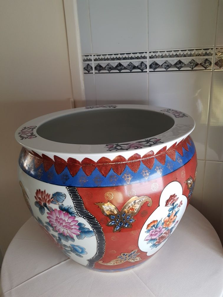 Aquário ou vaso chinês anos 70 sem marcas de uso, medidas 30 cm×37