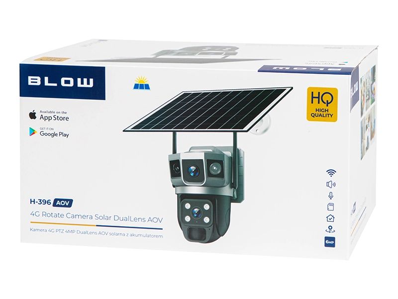 Zewnętrzna kamera 4G PTZ 4MP H-396-AOV + solar 78-666