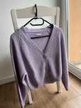 Kardigan sweter fioletowy lila wiosna house xs 34