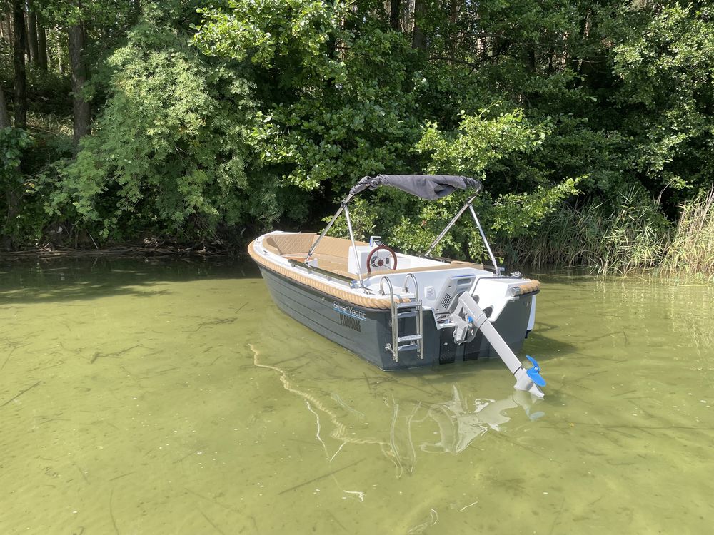 Łódka silver yacht 495 komplet elektryk - jak nowa