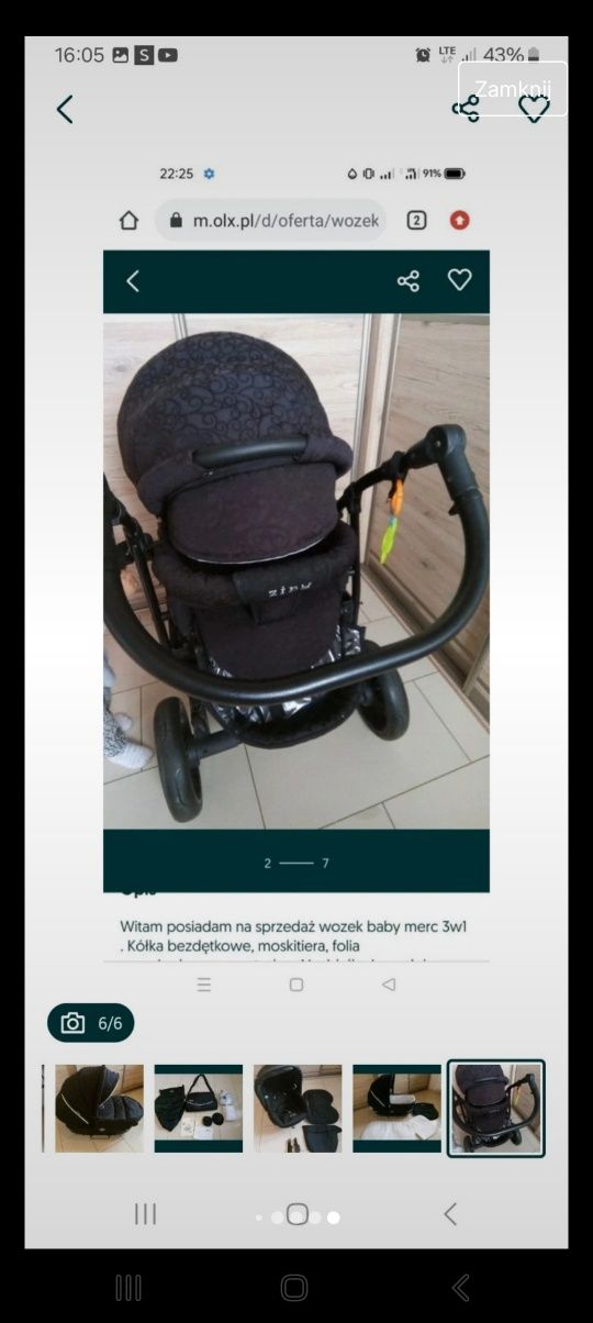 Wózek 3 w 1 baby merc zypy