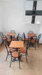 Café mesas e cadeiras