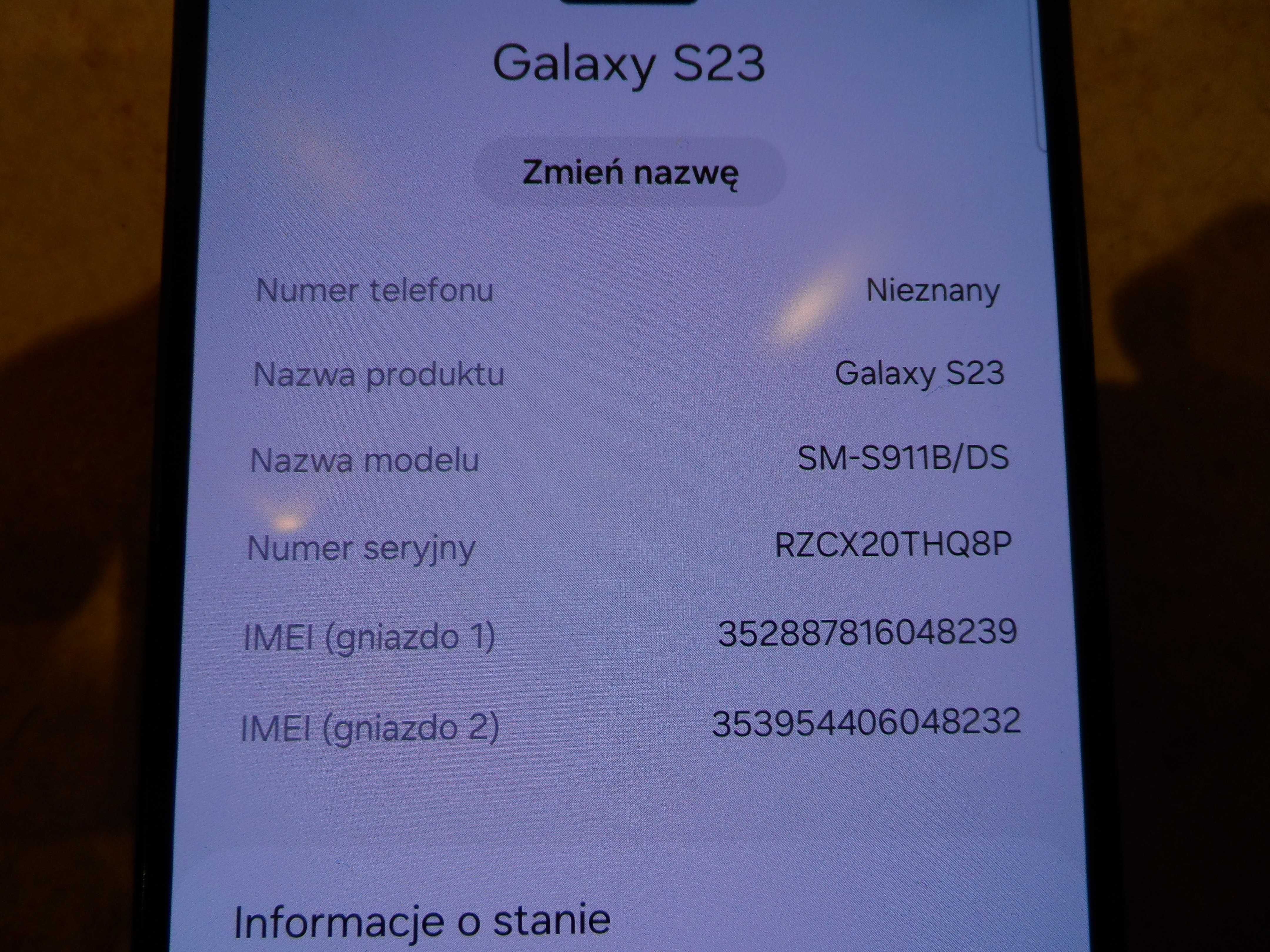 Samsung Galaxy S23  8/128 GB model SM-S911B/DS