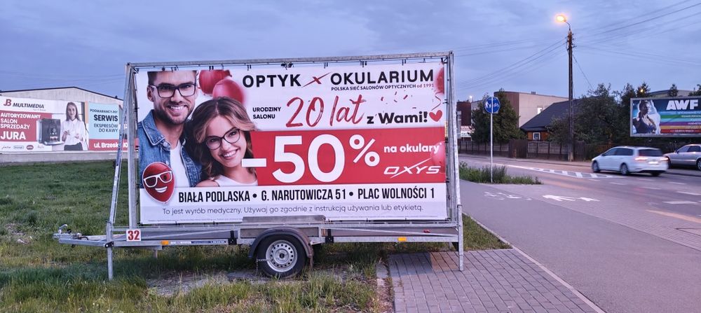Reklama mobilna,mobil reklamowy,przyczepa reklamowa,przyczepka reklamo