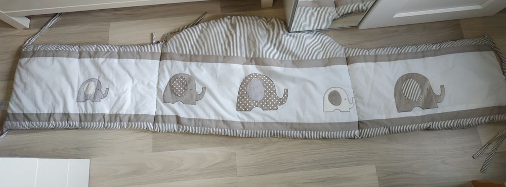 Ochraniacz do łóżeczka 170 cm  30 w słoniki alvi dziewczynka chłopiec