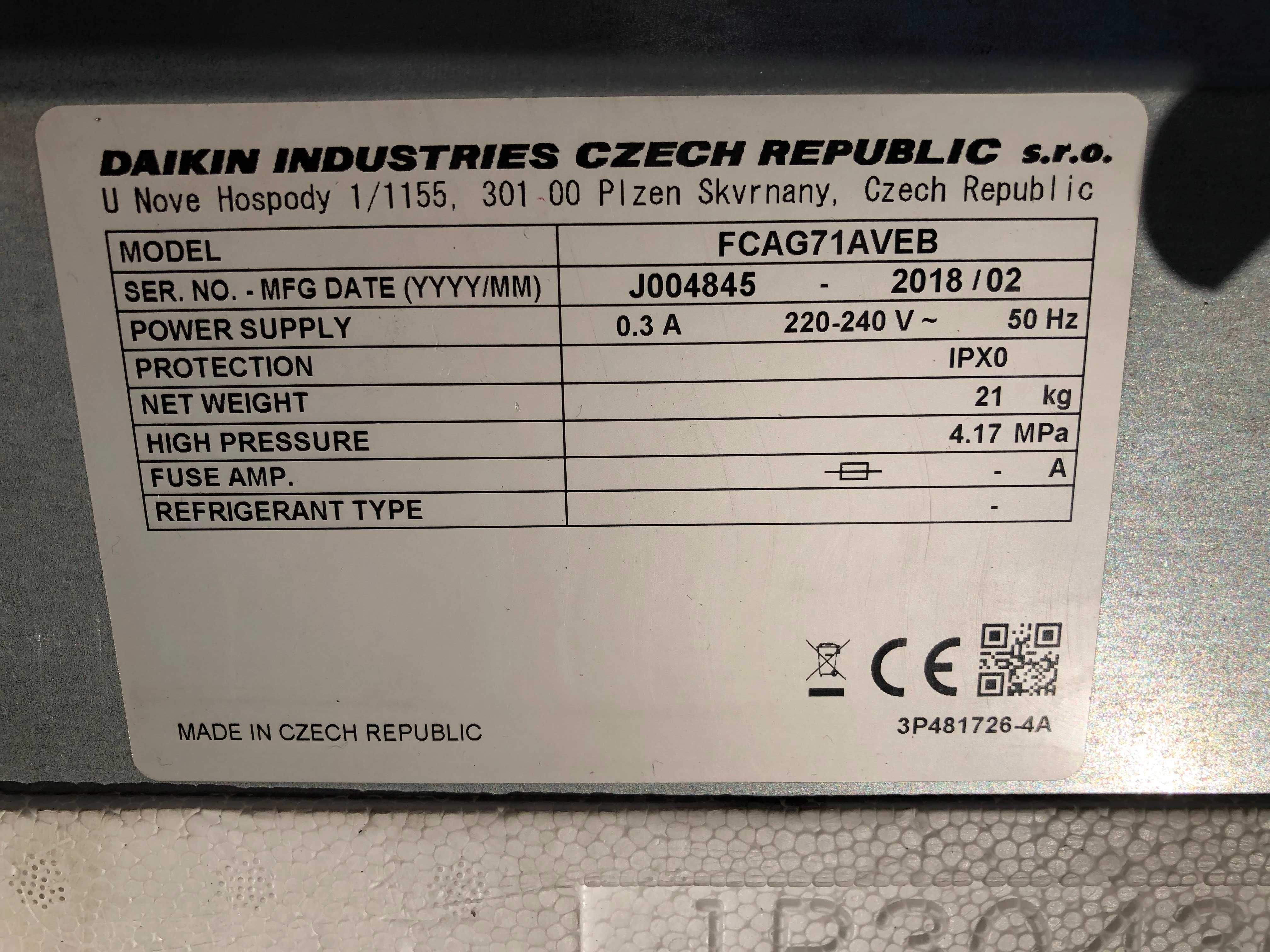 Кондиционер кассетный инвертор тепловой насос Daikin 71 б/у до 80 м2