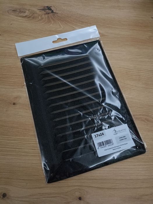 Kratka wentylacyjna 17cm.x24cm./metalowa/czarny mat za 6,99PLN
