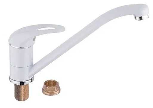 Новый латунный! БЕЛЫЙ смеситель, кран для кухни мойки умывальника.