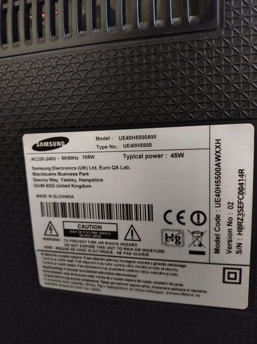 TV LCD SAMSUNG uszkodzony