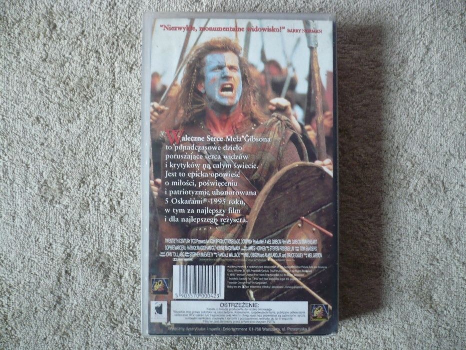 Kaseta VHS - Film "Braveheart"