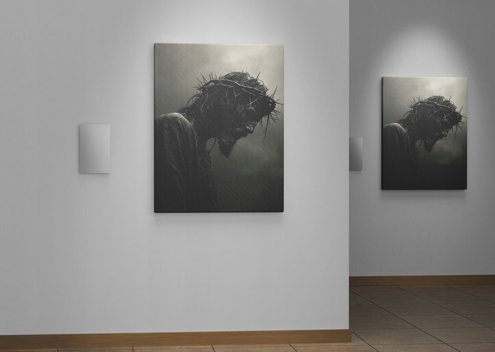 Obraz na płótnie Jezus Chrystus w koronie cierniowej 75x100 cm