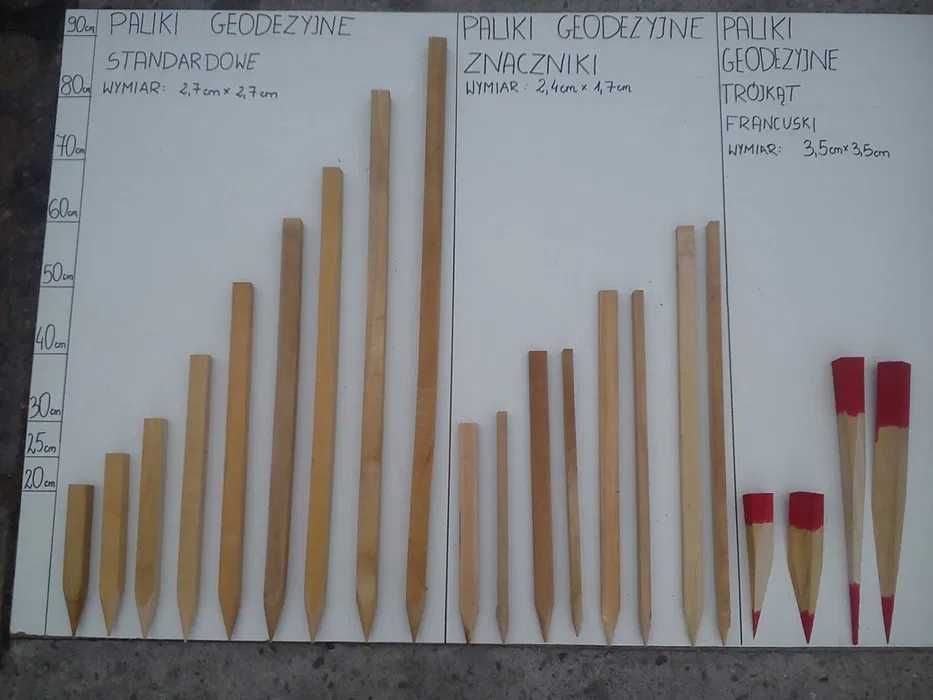 PRODUCENT PALIKÓW  Geodezyjnych - Paliki Drewniane Bukowe