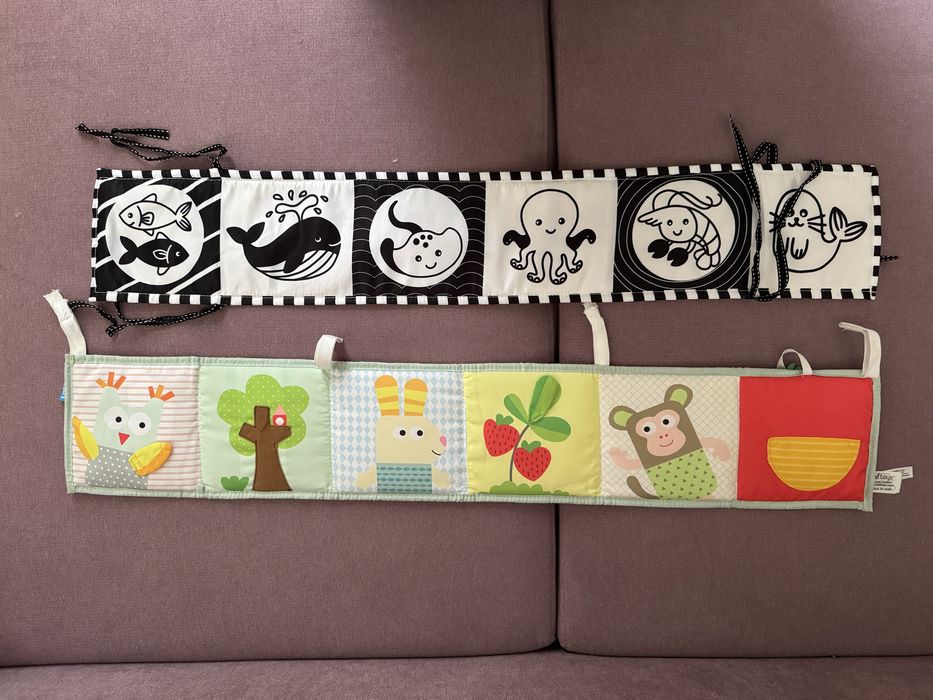 Контрастні книжки мʼякі, бортики в ліжко, набір