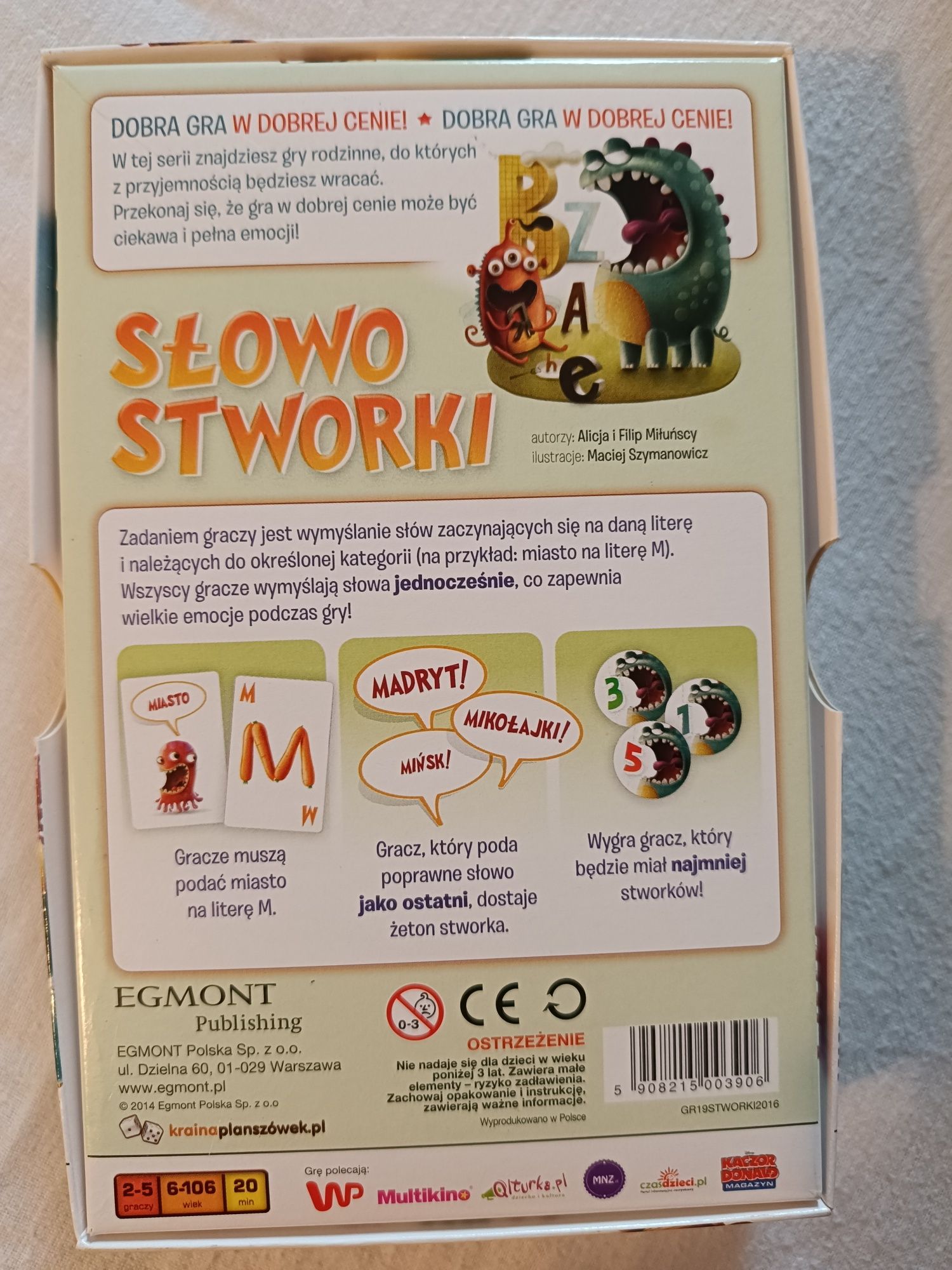 Gra słowo stworki