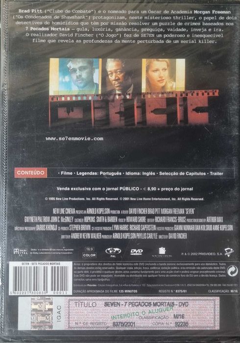 DVD SEVEN " 7pecados Mortais "