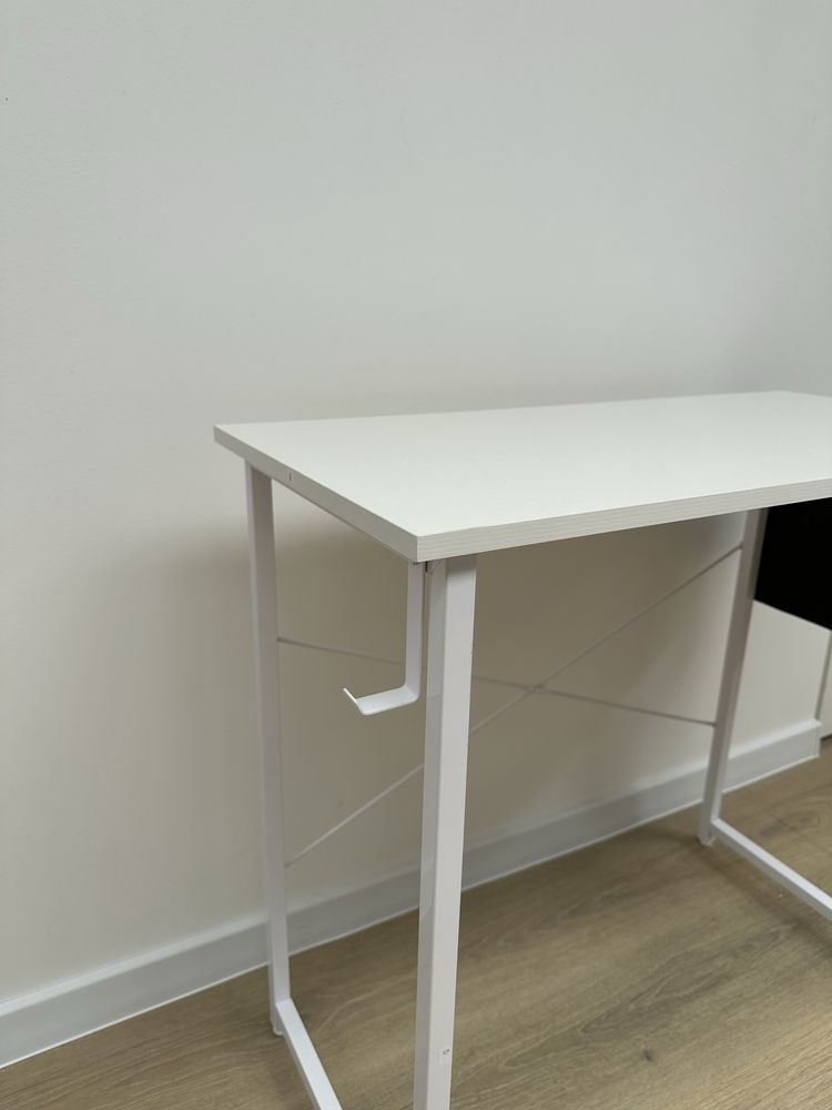 ODK biurko białe stolik 80x40x73,5cm z uchwytem i torbą