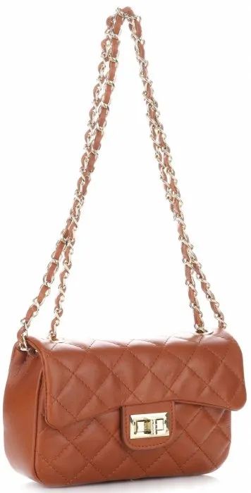 torebka damska skórzana listonoszka pikowana genuine leather