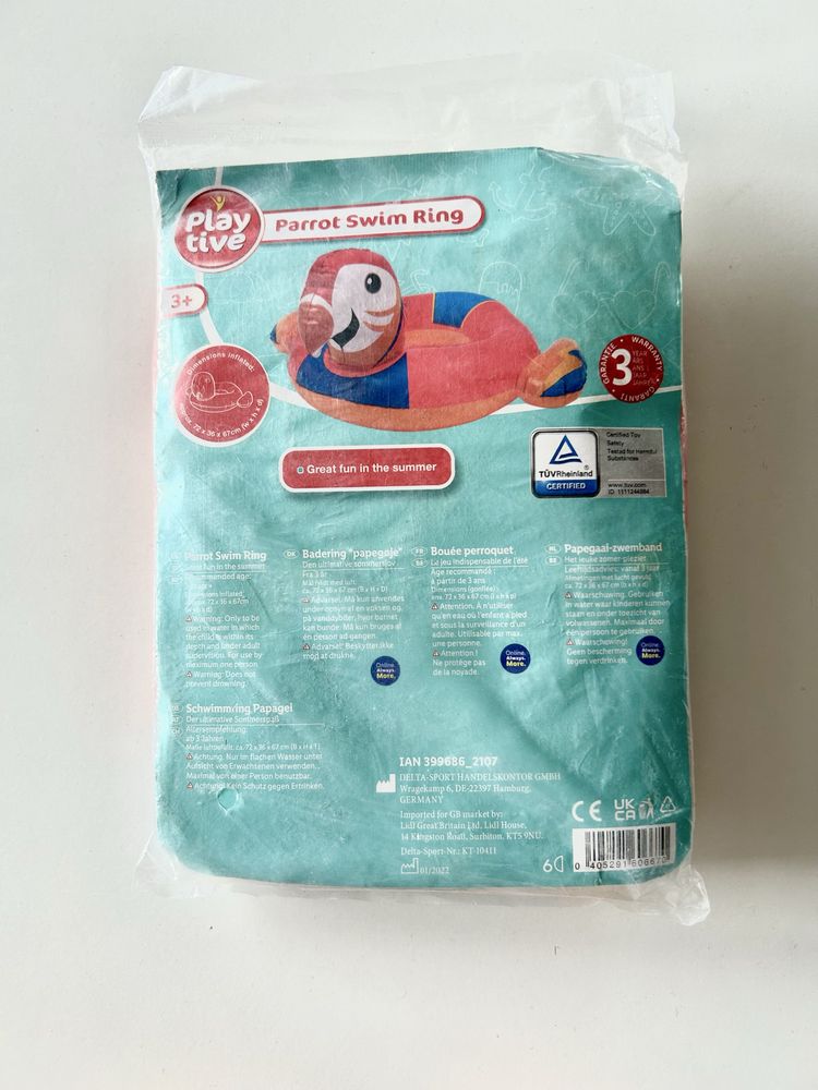 Dmuchaniec koło do pływania papuga 3+ Playtive