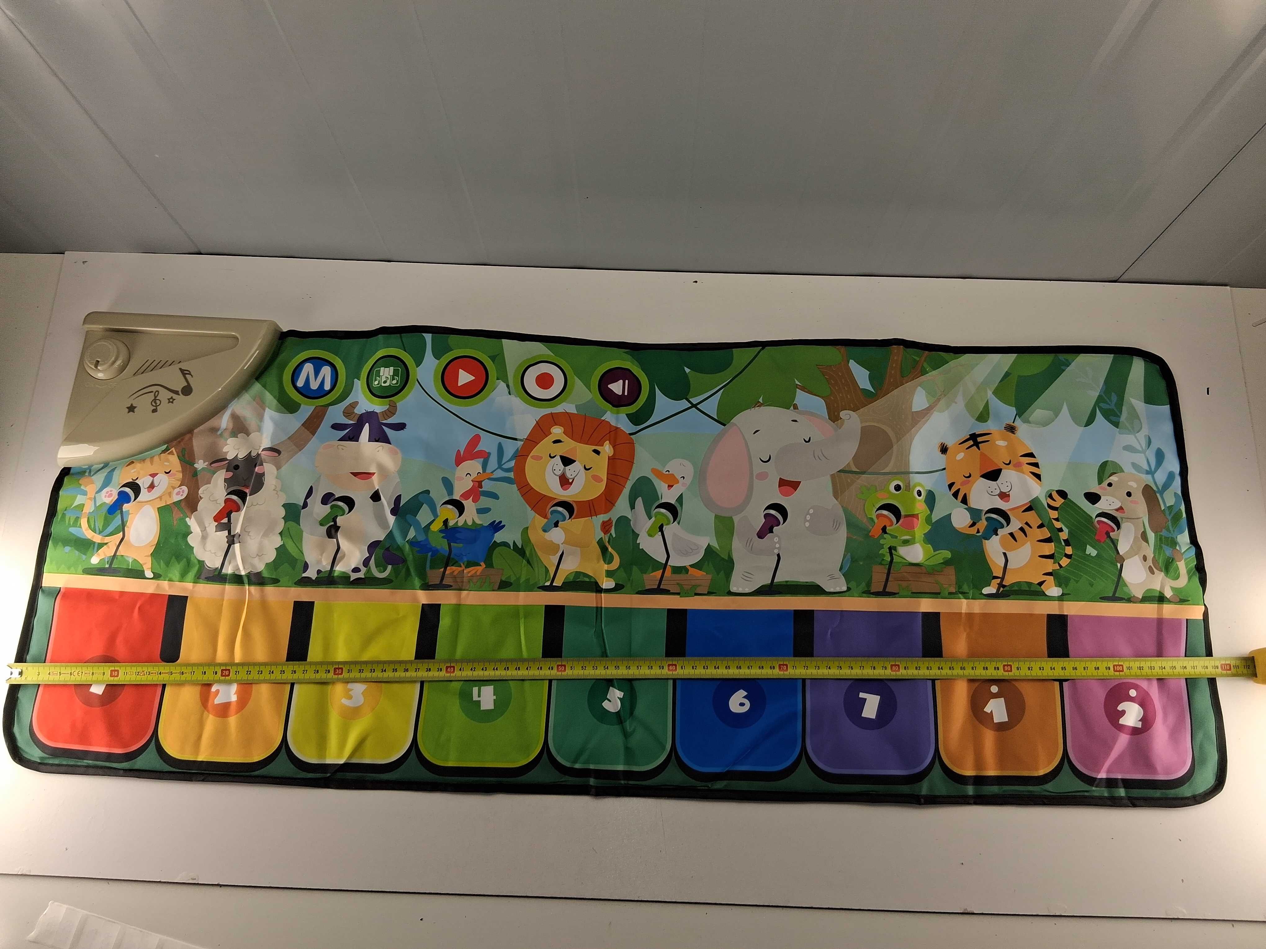 I142 Interaktywna Mata Muzyczna Piano Mat XXL Zwierzęta Keyboard