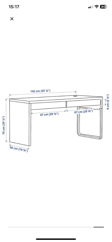 Biurko białe Micke Ikea