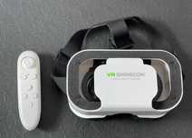 Okulary VR dla telefonów komórkowych Wirtualna rzeczywistość 3D biały