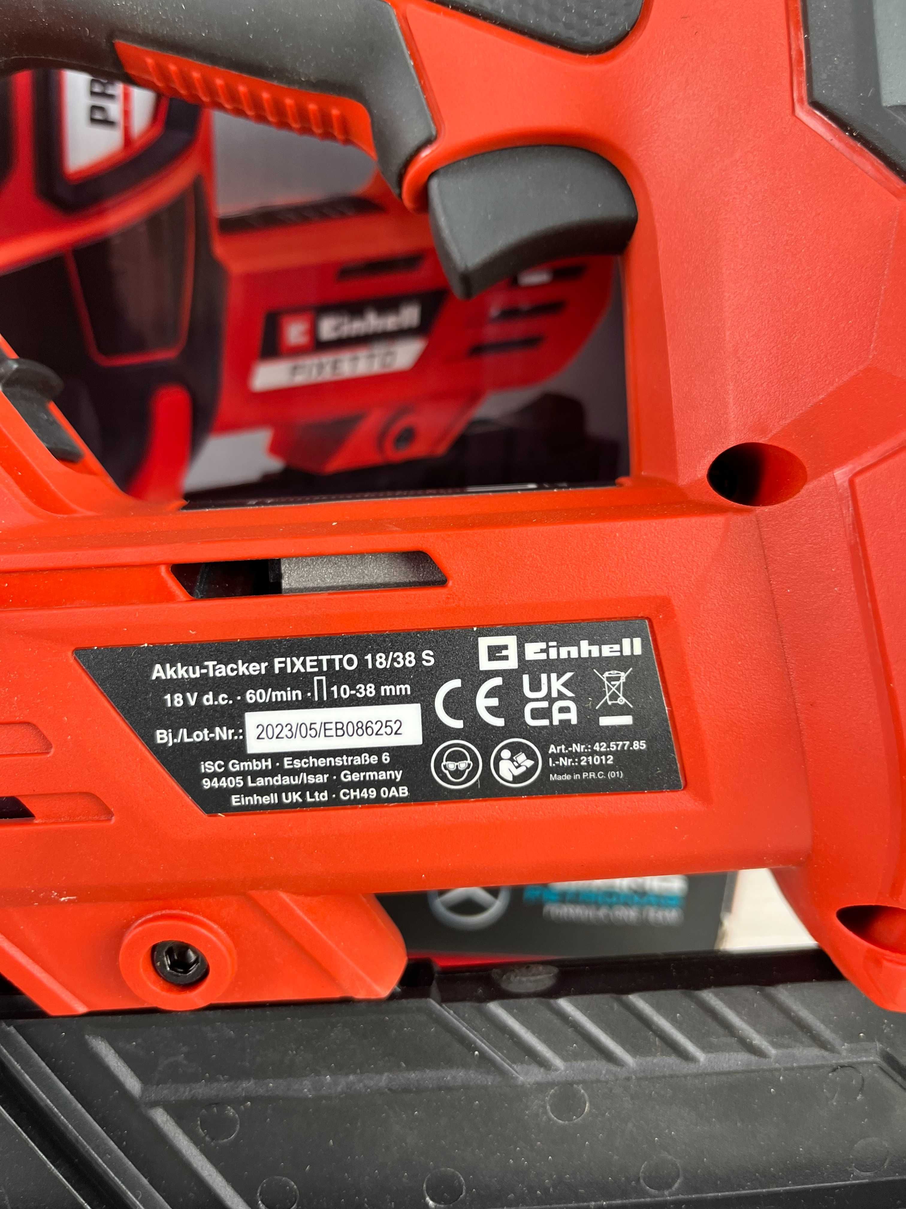 Степлер Einhell FIXETTO 18/36 N Red цвяхи бу без аку і зарядки