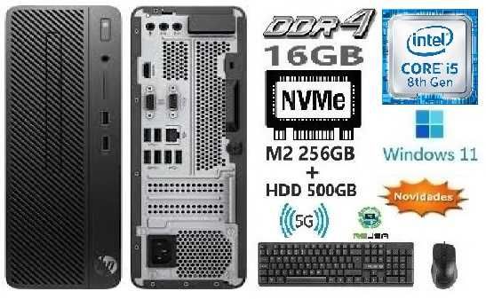 Pç HP Pro 290G1 8ªG|i5.8500-4.0G|16G|NVMe256+HDD500|Wifi+BT|HDMI|W11