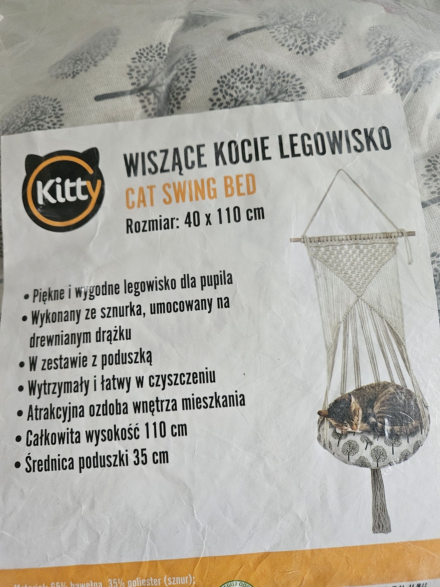 Wiszące kocie legowisko huśtawka dla kota