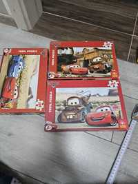 Puzzle auta. 3 zestawy