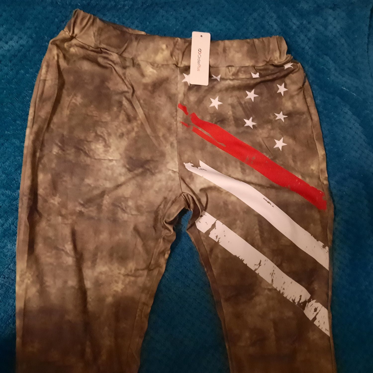 Nowe legginsy w kolorze khaki XK/XXL