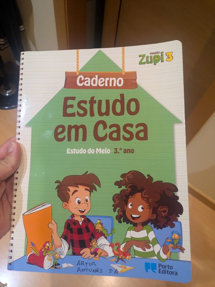 Dois Livros Estudo em Casa e Livro Fichas 3 Ano ESTUDO DO MEIO