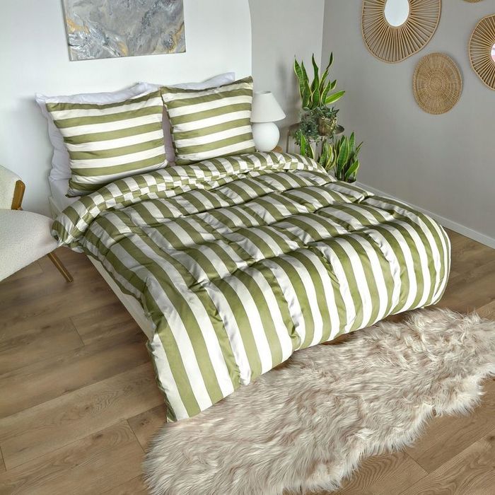 Pościel 140x200 Mikrofibra poszewka 70x80 Komplet Eusebia Home W Pasy