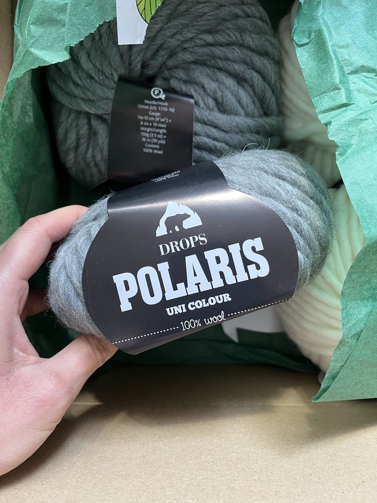 6 motków wełny Drops Polaris nowe