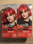 Schwarzkopf Got2be 2 szt. 50 zł farba zmywalna Lollipop Red 092 (WWA)