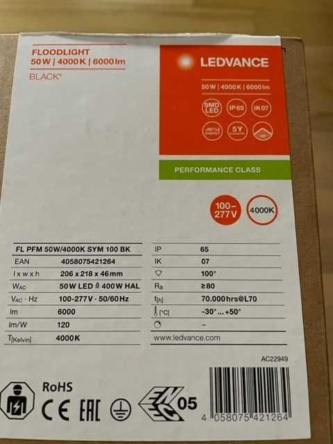 Naświetlacz Ledvance Flood 41W/840/6000lm cena za 1 szt
