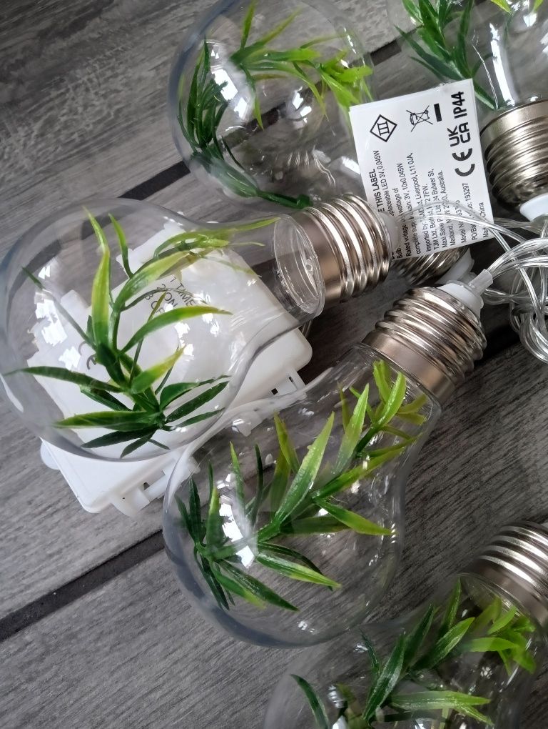 Łańcuch świetlny LED, girlanda świetlna LED, 10 plastikowych lampek