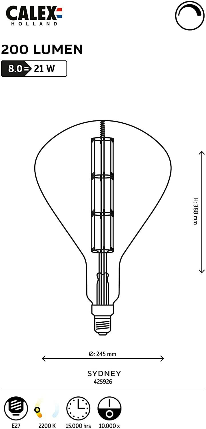 Lampa LED żarówka XXL Calex Holland 21W