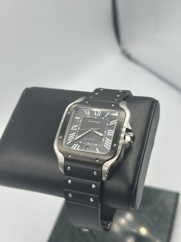Cartier Santos Large Grey Dial Stainless