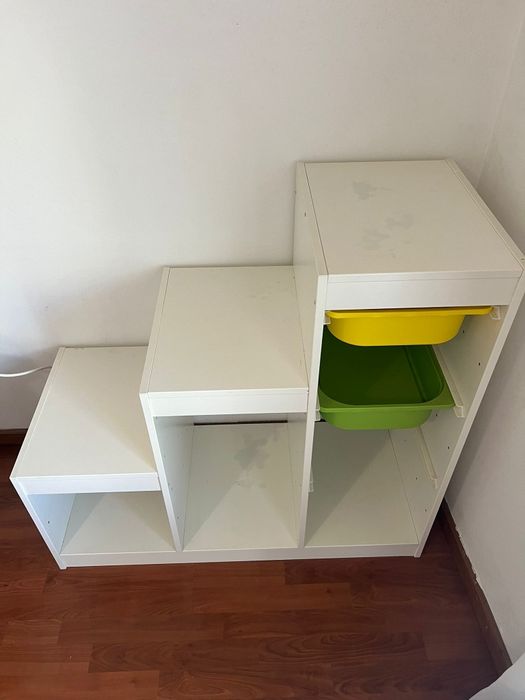 Estante Modular Branca c/ Gavetas - 95x100cm - Como Nova!