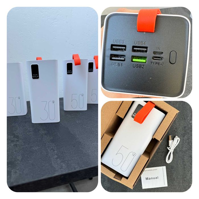 Павербанк 50 000mAh, честная емкость, быстрая зарядка 22,5W power bank