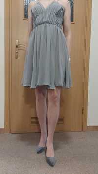 H&M nowa zwiewna sukienka 36 S rozkloszowana na metce rozmiar 38 ale w